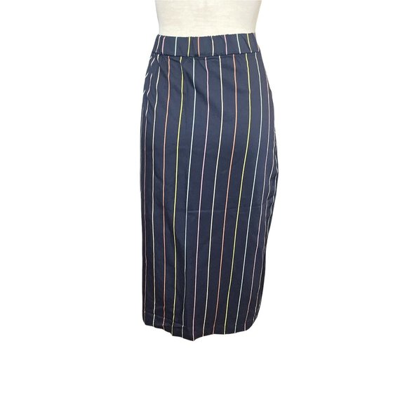 NWT Marine Layer Cecille Skirt in Navy Multi Stripe X-Small - Picture 6 of 8